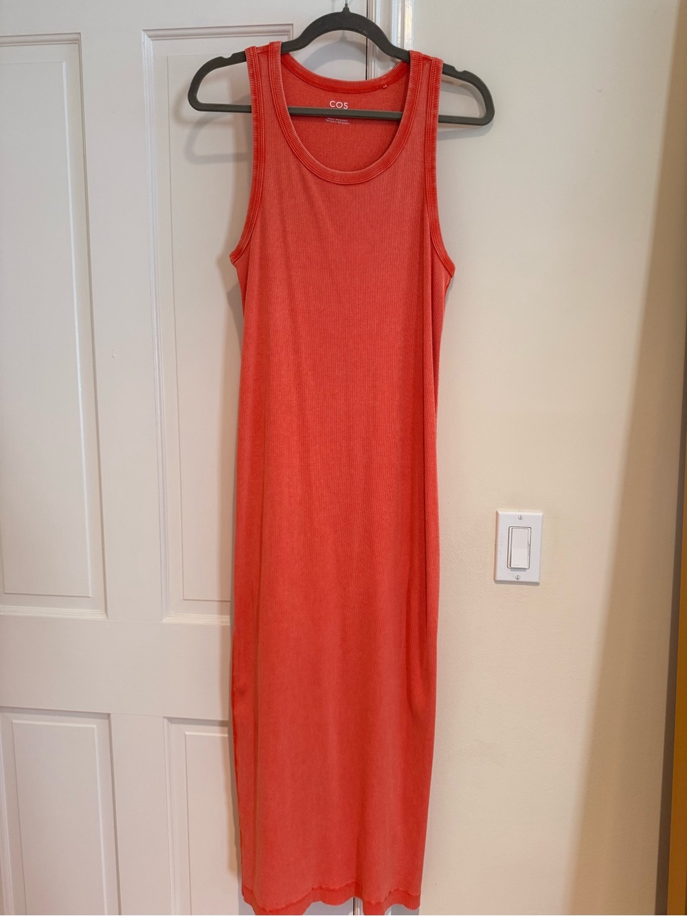 COS Coral Sleeveless Maxi Tank Dress